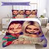 Chucky & Chica theme Pattern Bedding,Quilt Set Quilt Cover Pillowcase Home Birthday Gift (1*duvet cover+2*pillowcase,without core)XSJT0917043