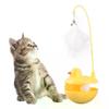 Tumbler Cat Teaser Toy With Removable Feathers & Bells - Self Amusing Kitten Play Wand Easy To Clean And Reassemble