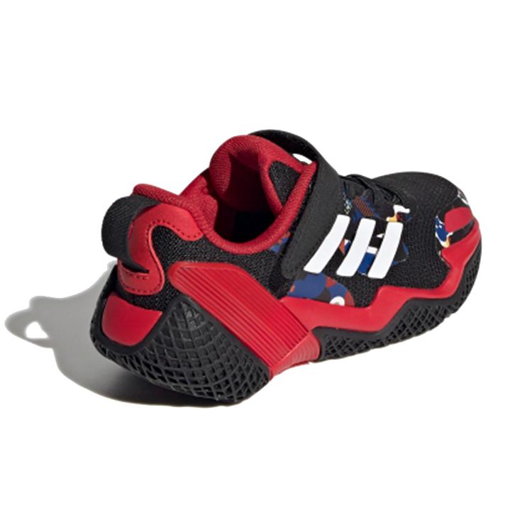 adidas 4Uture Rnr ''CNY'' El K Fabric Slip Resistant Abrasion Resistant Low Top Running Shoes Black Red White Kids' FZ4589