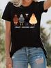 Four Little Chickens with Different Varieties T-shirts Women's Farmer T-shirts Gifts To Chickens As a Gift for Mom Short Sleeves
