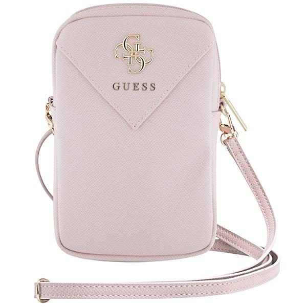 Guess Zip Triangle 4G Pink Handbag