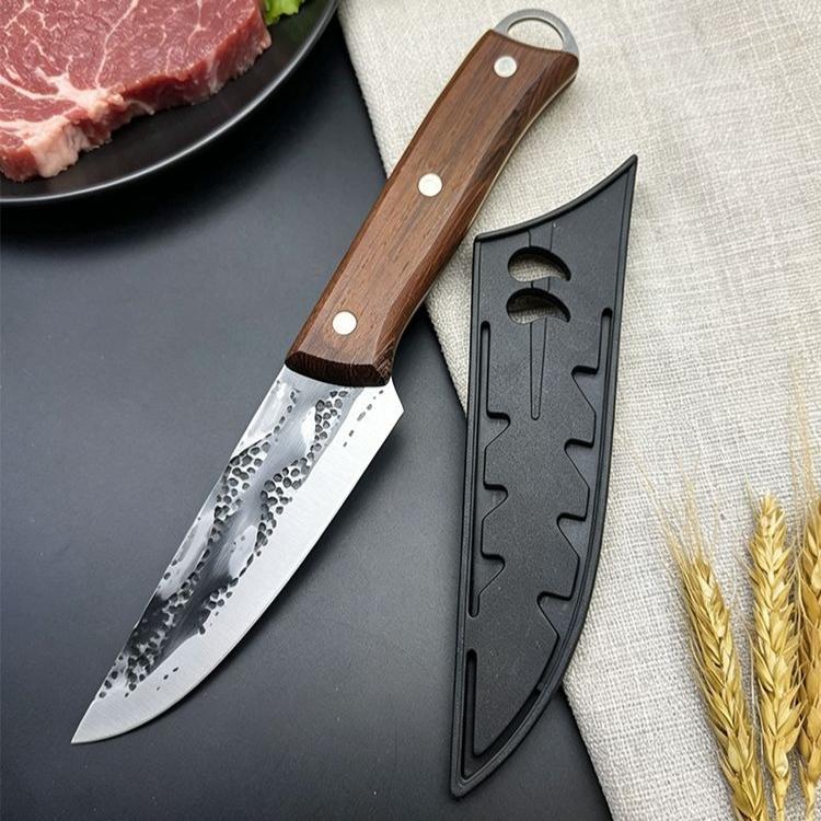 Professional Boning Knife Stainless Steel Curved Blade Kitchen Knife Cutter for Meat, Poultry, Fish Deboning & Trimming