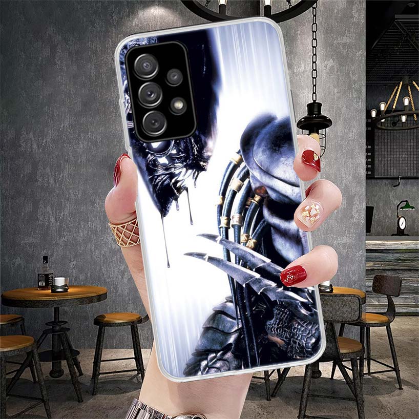 Alien Vs Predator Painted Soft Phone Case For Samsung Galaxy A13 A14 A15 A16 A17 A53 A54 A55 A56 A57 A33 A34 A35 A36 A37 A23 A24