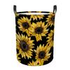 1pc, Sunflowers Yellow Laundry Basket Foldable Laundry Baskets with Handles for Bedroom Bathroom Decorative Basket, Shelf Baskets