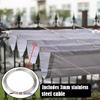 Outdoor Waterproof Perforated Wave Sunshade Sail Patio Pergola Sun Shading Awning Retractable Shading Cover With Accessories