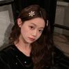 Rhinestone Snowflake Hairpin Pearl Christmas Hair Clip Vintage   Children
