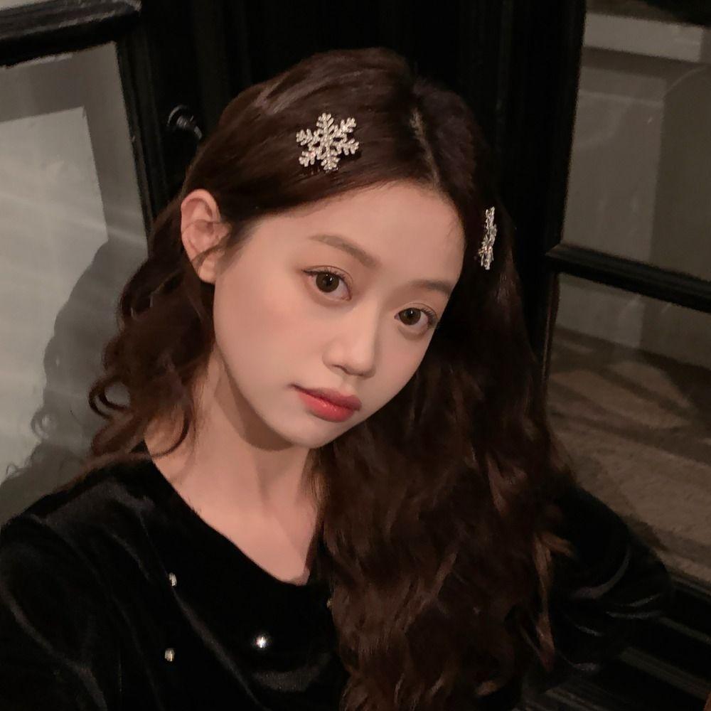 Rhinestone Snowflake Hairpin Pearl Christmas Hair Clip Vintage   Children