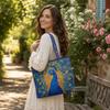 Portable Large Capacity Quilted Tote Bag Soft 3D Printed Pattern Shoulder Bag Lightweight Shopping Bag for Women Girls