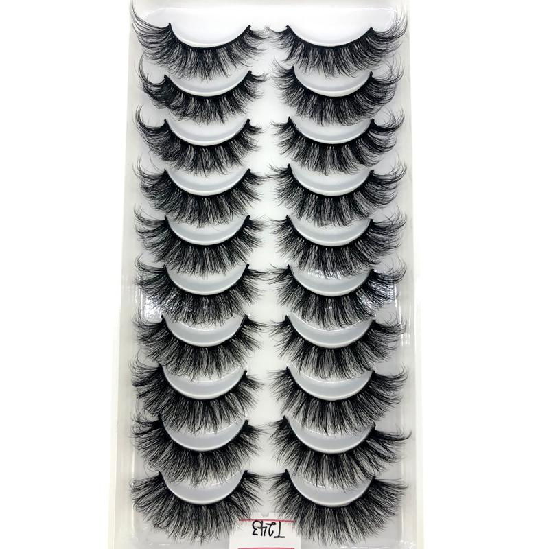 AMSDCN Artificial Mink Short Natural Dramatic False Eyelashes Short Eyelashes 10 Pairs of 3D Eyelash Makeup False Eyelashes