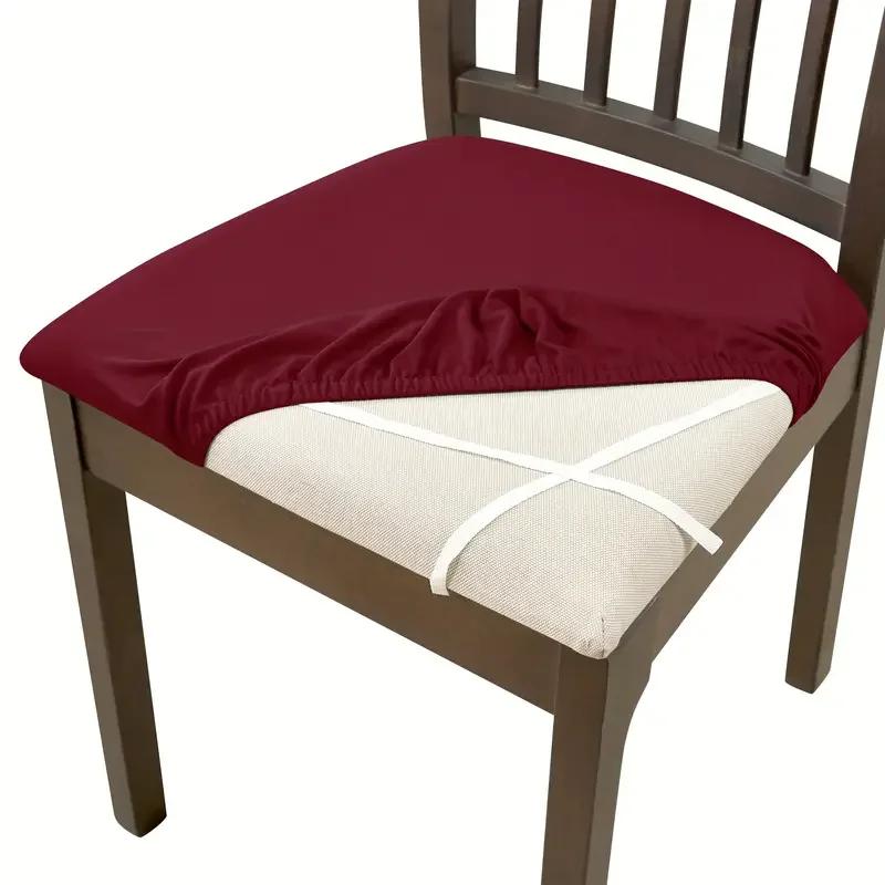 1PC Stretch Dining Chair Seat Covers Spandex Elastic Upholstered Chairs Cushion Cover Removable El Party Chair Slipcovers