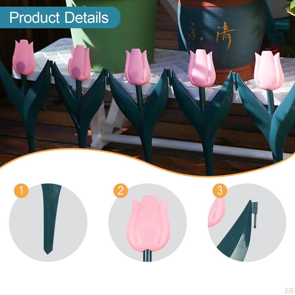 10 Pcs Artificial Garden Borders, Landscaping Decoration, Easy To Install