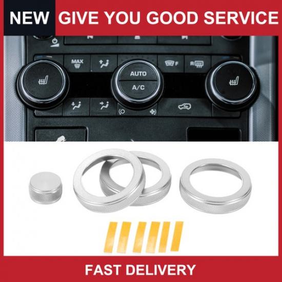 Pack of 4 For Land Rover Range Rover Evoque AC Media Control Switch Knob Cover