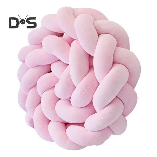 

Декоративная подушка, защищающая все стороны и углы кровати и дивана, мягкий полипропиленовый хлопок, наполнитель из трех нитей, плетеный аксессуар для детской кроватки горячий розовый