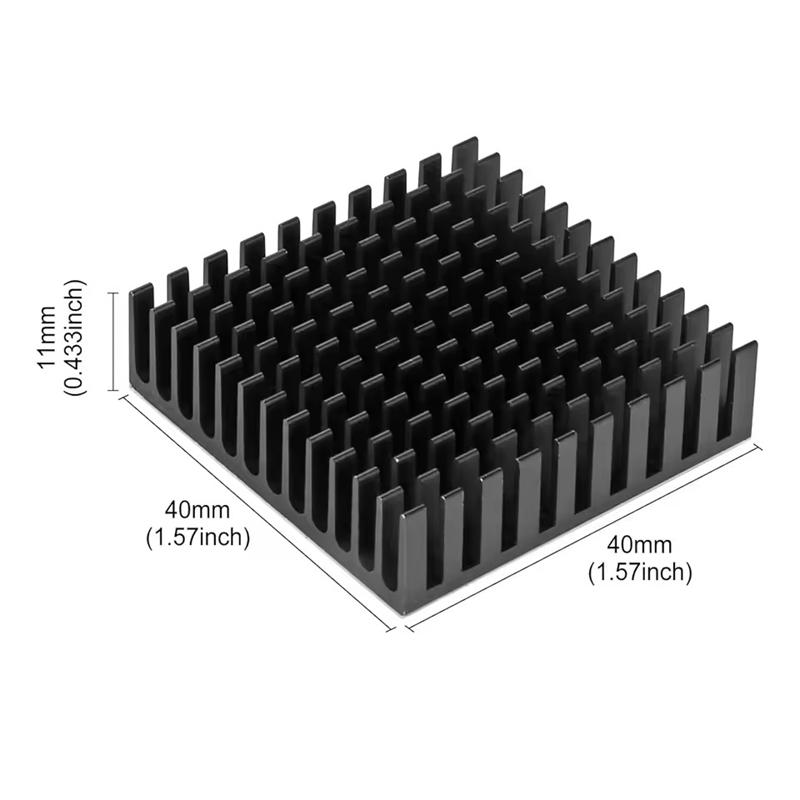 3D Printer Part Aluminum Heatsink For Nema17 42 Stepper Motor Ender3 Cooling Heat Sink Radiator 40x40x11mm With Adhesive Backing