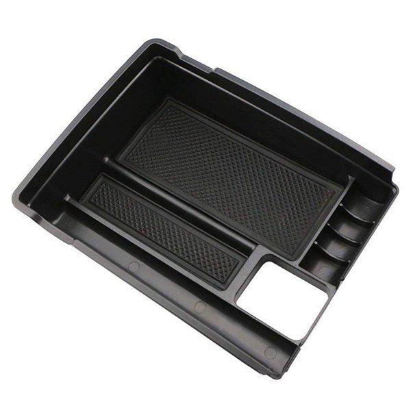 Black ABS Car Armrest Storage Box for Interior Accessories, Compatible with Ri.