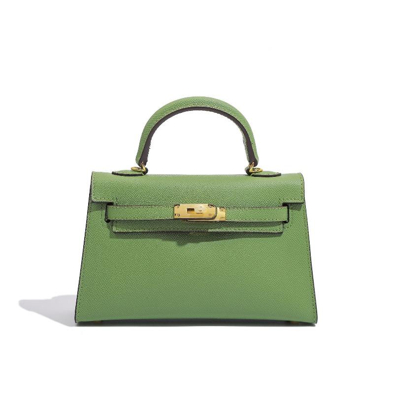 New trendy second-generation mini Kelly bag shoulder messenger bag niche contrasting handbag