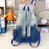 Small Pack Y2K  Shoulder Bag Gradient Casual Backpack Simple Denim Star Backpack  Travel