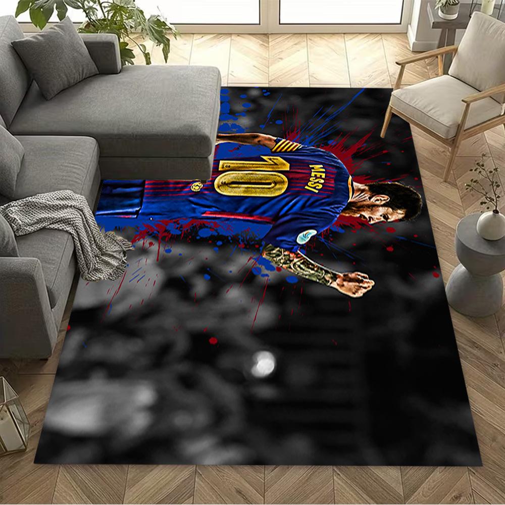 Leo Messi Barcelona Legend Floor Rug Office Rug Perfect for Game Room Entryway Outdoor Study Room Antislip Carpet Anime Office Decor Spiritual Gift