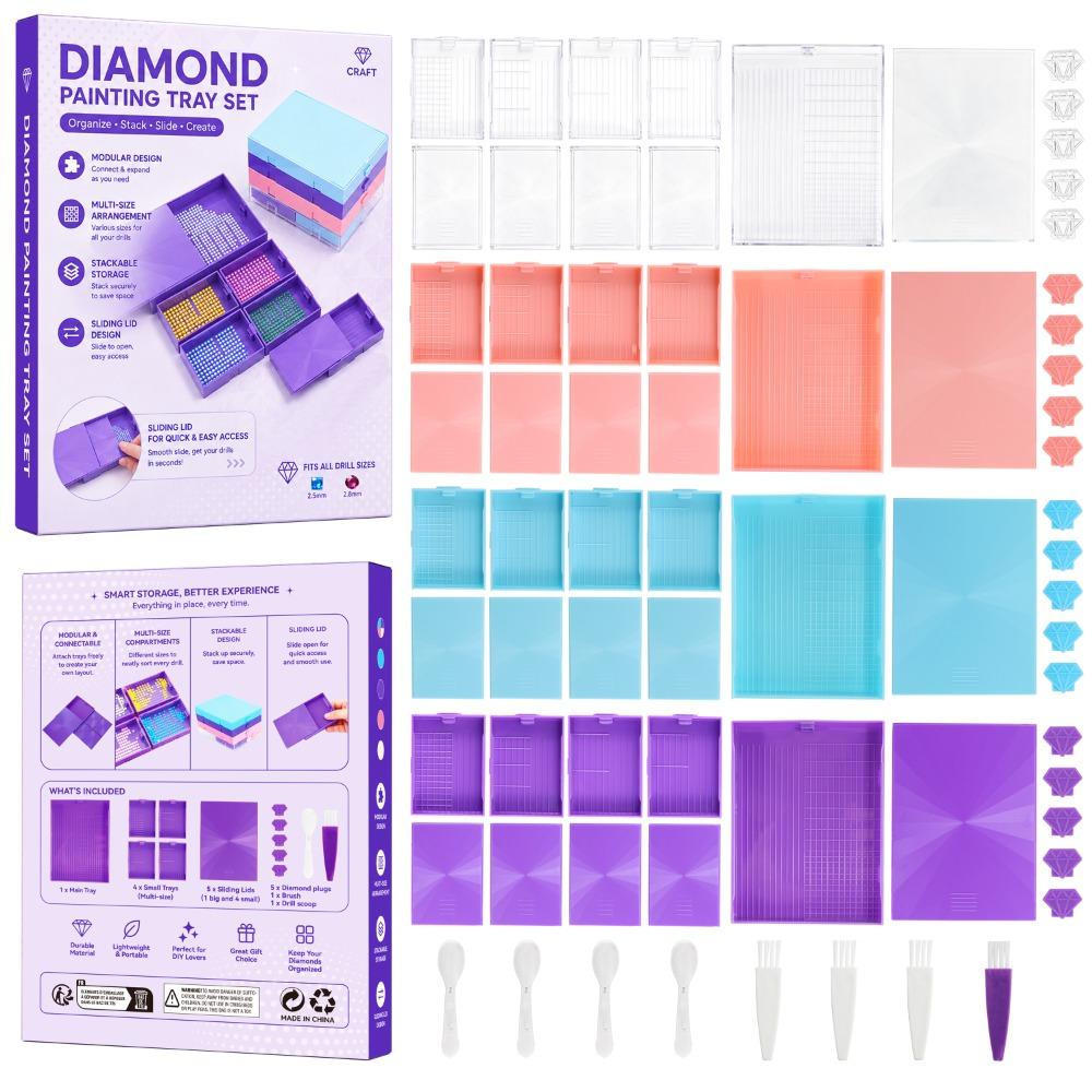 Multi-grid Diamond Sorting Tray Anti-spill Diamond Sorting Plate New Drill Storage Box Art Lovers