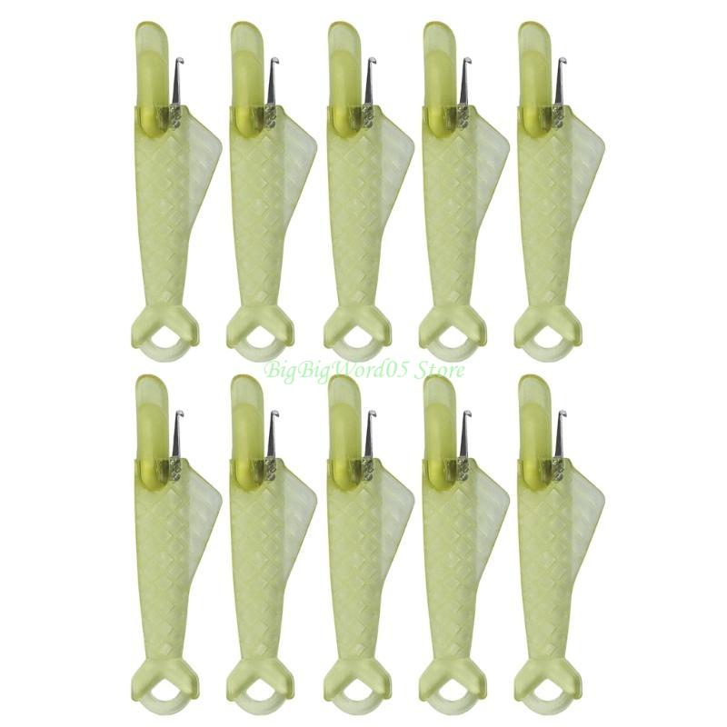 24TE 10x/Set Needle Threader Fish Type Sewing Machine Automatic Sewing Needle Inserter for Hand Sewing Machiner Needle