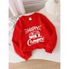 European sizes Kids' Happy Camper Trailer & Camping Print Hoodie - Soft Round-Neck Pullover, Spring/Fall Outdoor Wear for Little Kids, Casual Playwear
