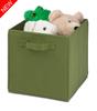 Foldable Solid Color Non Woven Fabric Uncovered Clothing Book Toy Storage Box