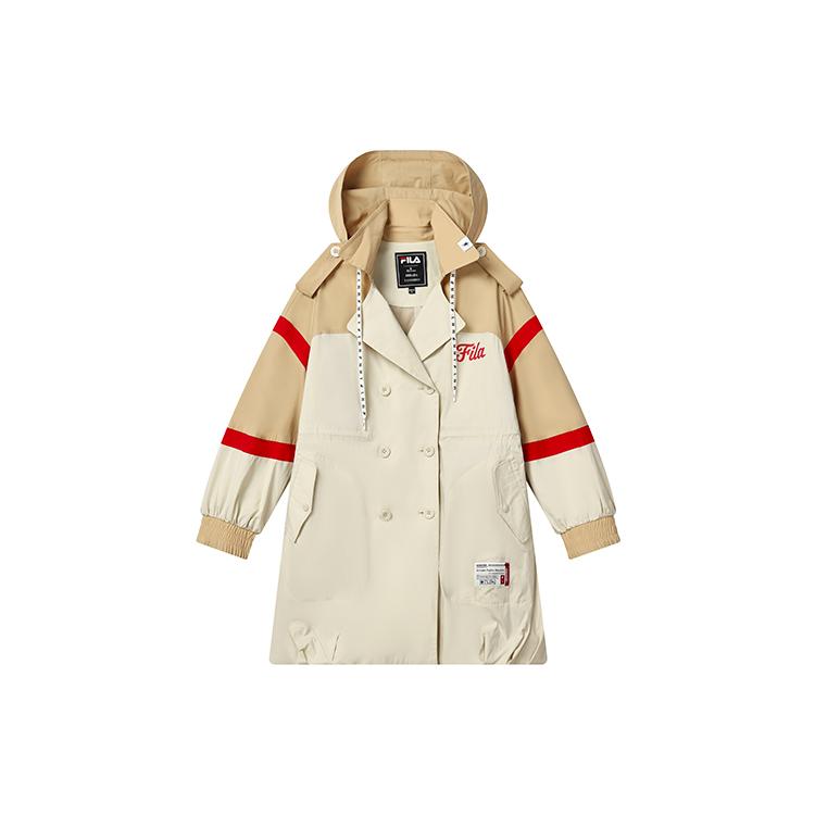 

New FILA Trench Coat Women s Beige Khaki F11W313702F-LK L