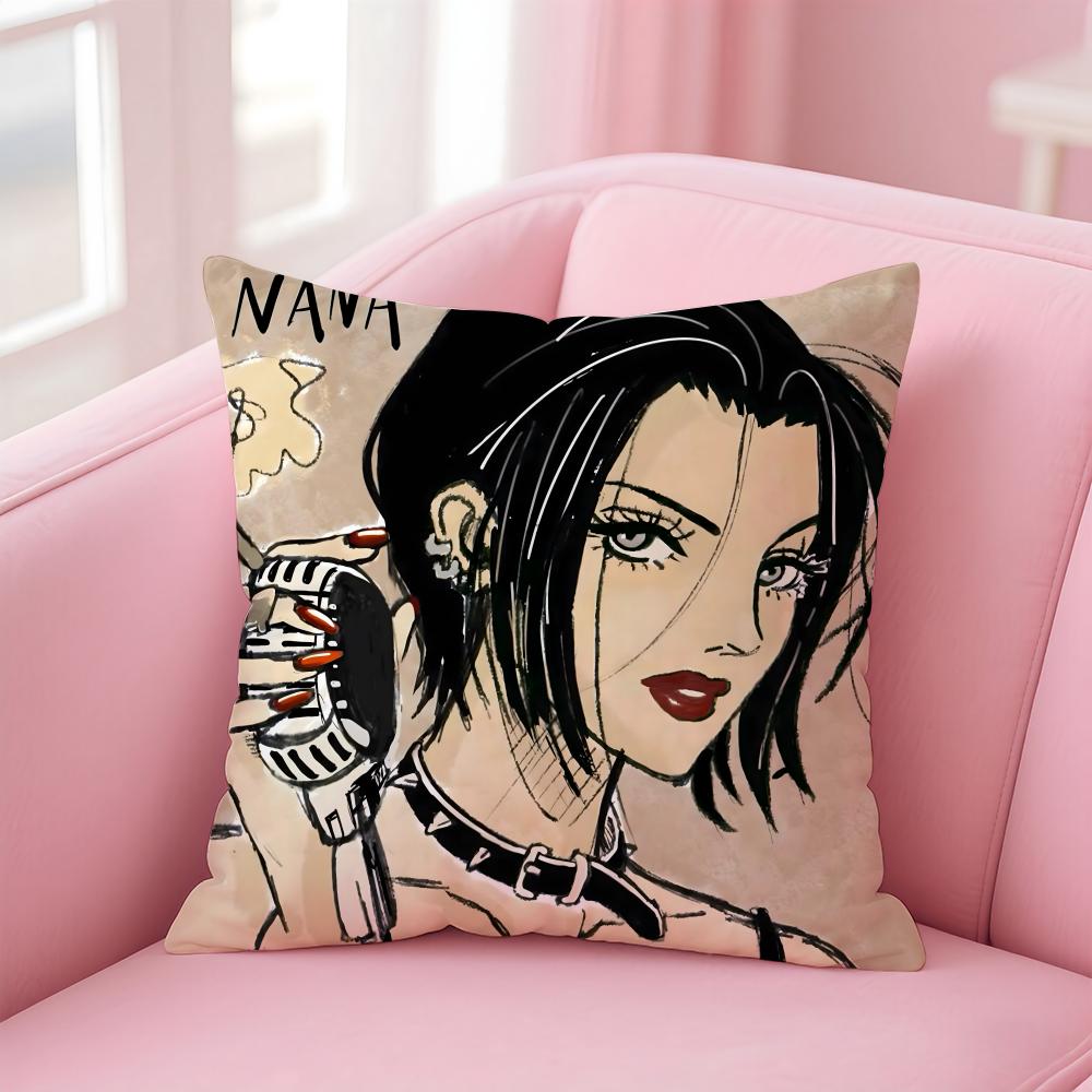 Arrival NNana Anime Cushion Cover Linen Pillowcase Cover Soft Decor for Sofa Home Room