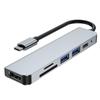 8-in-1 Docking Station: Compatible with Apple Laptops, USB Hub, Network Port, Card Reader, and Type-C Expansion.