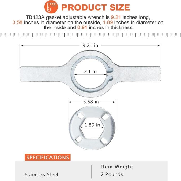 W10324651 Zestawy Piasty Napędowej Bębna Pralki Części Zamienne Metalowe Piasty Naprawcze Pralki Z Kluczem do Podkładek TB123A