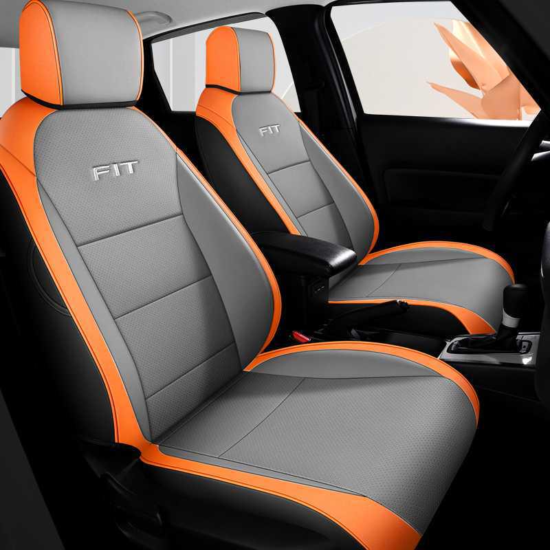 Honda Fit All-Season Full Coverage Car Seat Cover - Leather Design