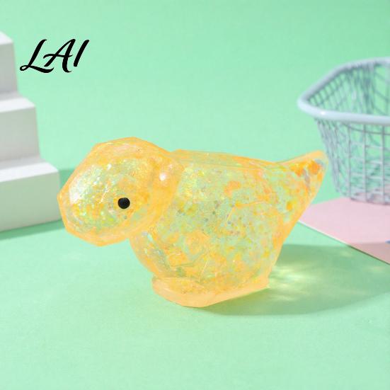 Wachsige Textur Stressball Dinosaurierform Knetspielzeug Glitzer Weich zum Zusammendrücken zur Linderung Klar Langsamer Rückprall Taktiles Fidget Spielzeug für Kinder und Erwachsene Diamantgeschliffen