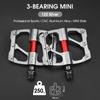 WEST BIKING MTB Bicycle Pedals Ultralight CNC Aluminium Alloy Anti-Slip Road Bike Flat Pedals Cycling 3 Bearing Bike Pedals BMX