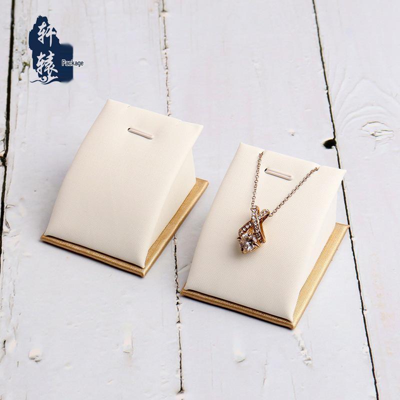 Champagne Brown PU Pendant Display Tray with Curved Surface
