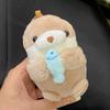 Loutre Mignonne Câlin Poisson Porte-clés Peluche Doux Animal Marin Poupée Accroche Sac à Dos Kawaii Dessin Animé Charme Sac Cadeau de Vacances Filles