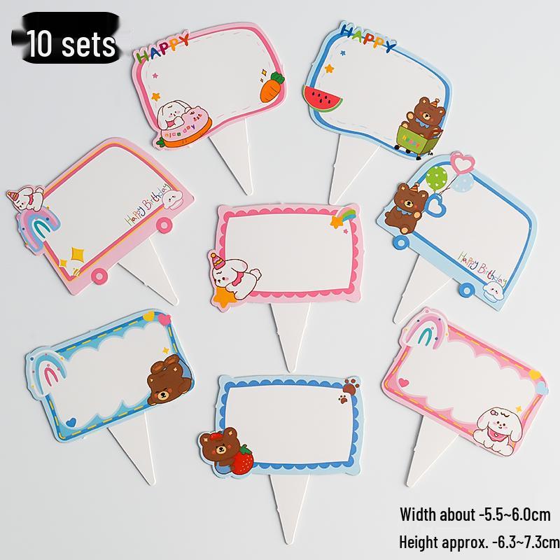Happy Birthday Rainbow Cake Topper with Writable Greeting Card