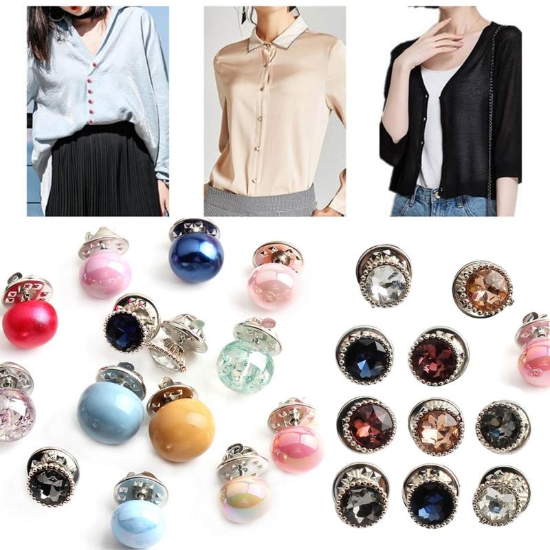 10Pcs Seam-free Brooches Jeans Invisible Buckles Nail Free Waist Clip Pins Detachable Adjustable Waist Button Tools