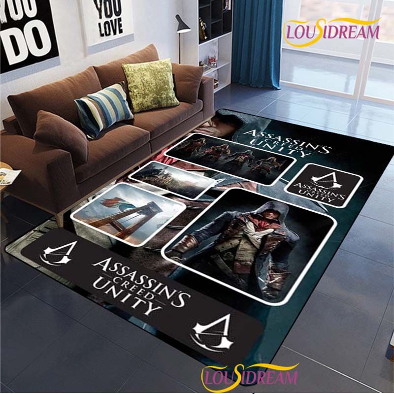 Game Ass Creed Carpet for Living Room Bedroom Rug Table Kids Kitchen Door Unslip Floor Mat Birthday gift photography props Rug