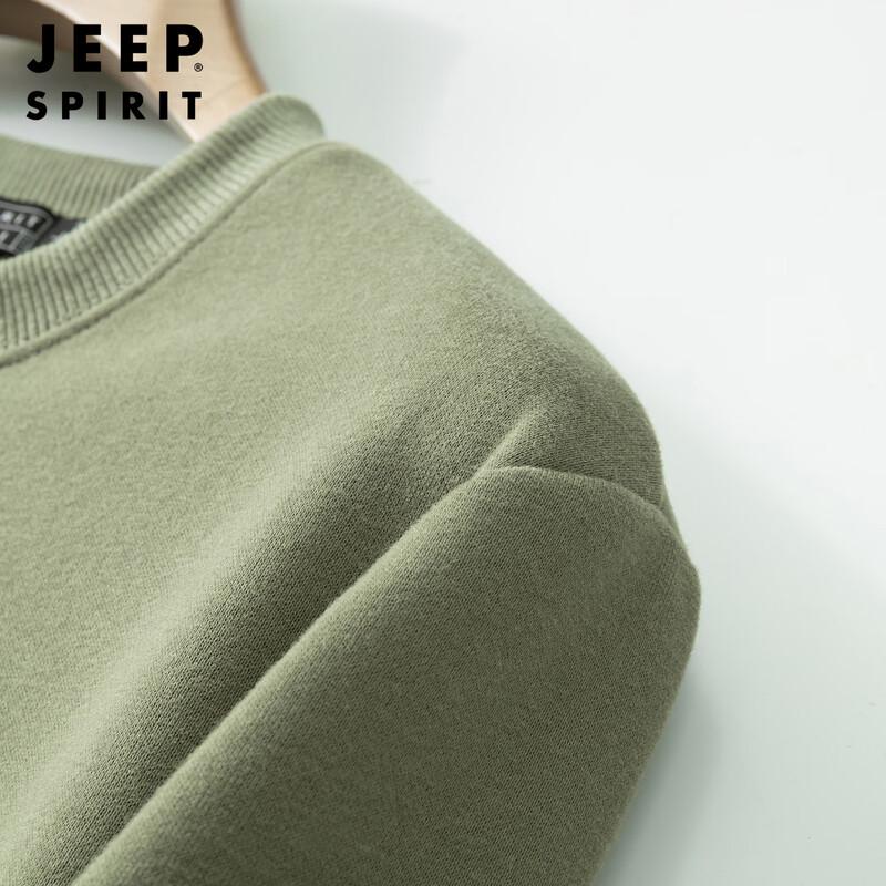 JEEP SPIRIT Men's Round Neck Pullover Sweatshirt