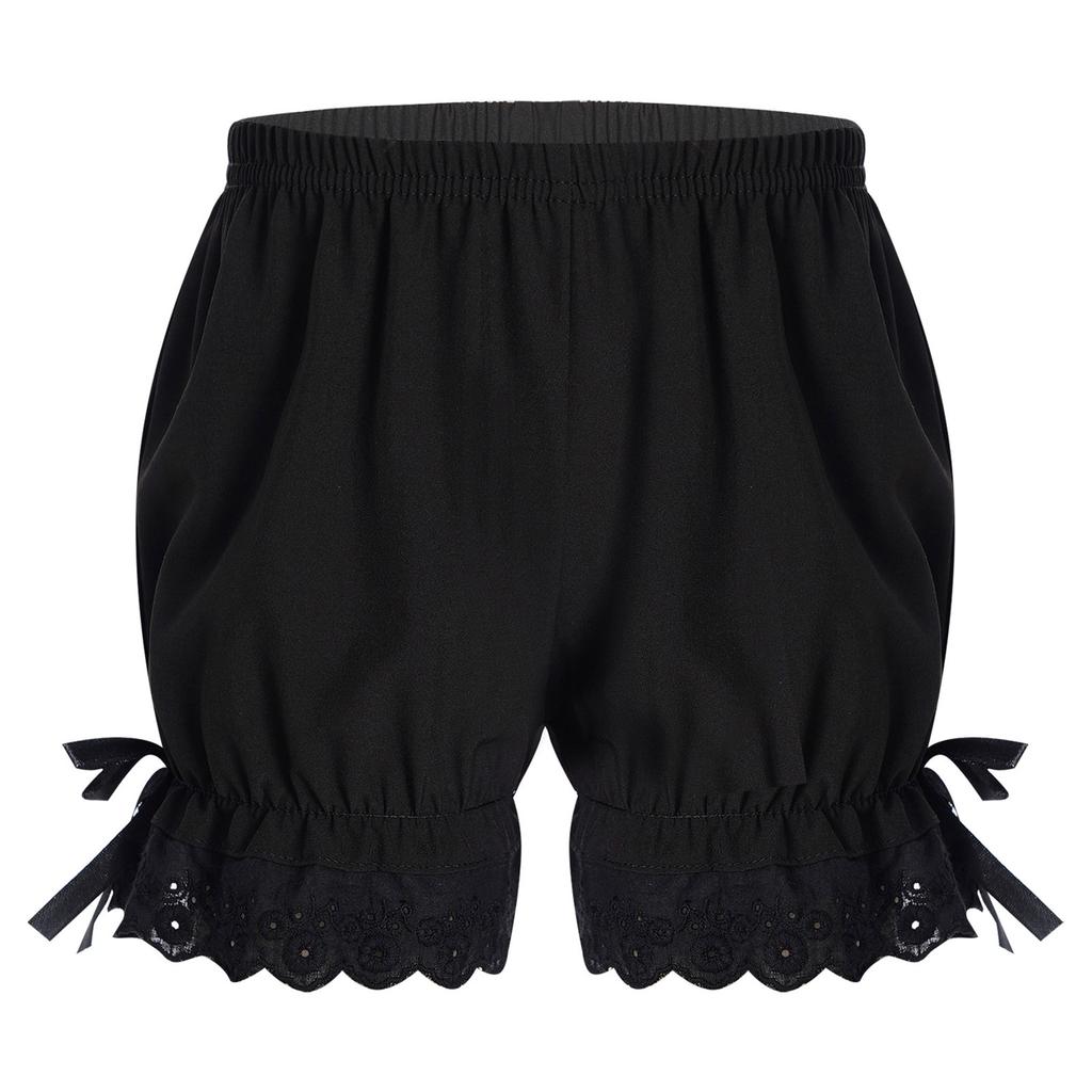 Crianças meninas bloomers pettipants cintura elástica shorts de abóbora verão cor sólida calças de segurança