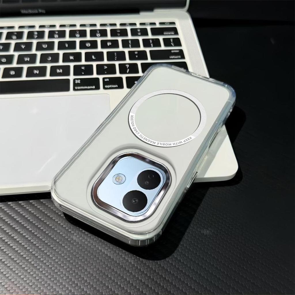 Magnetic Clear Phone Case for Xiaomi Redmi Note 17 Pro 5G,Note 17 4G Card Insert DIY Photo Holder Soft TPU Cover