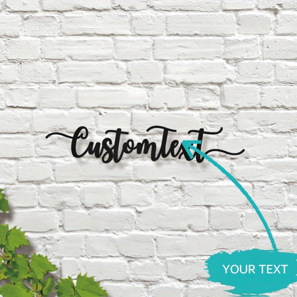 Customizable Metal Plaque, Power-Free Modern Sign for Front Door, Outdoor Wall & Garden Decor, Housewarming Gift
