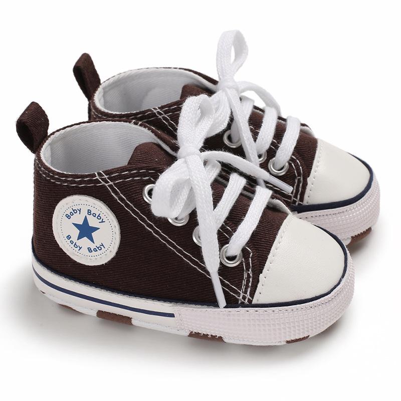 Soft Sole Star Canvas Baby Shoes, Spring/Autumn Style, for 0-1 Year Old