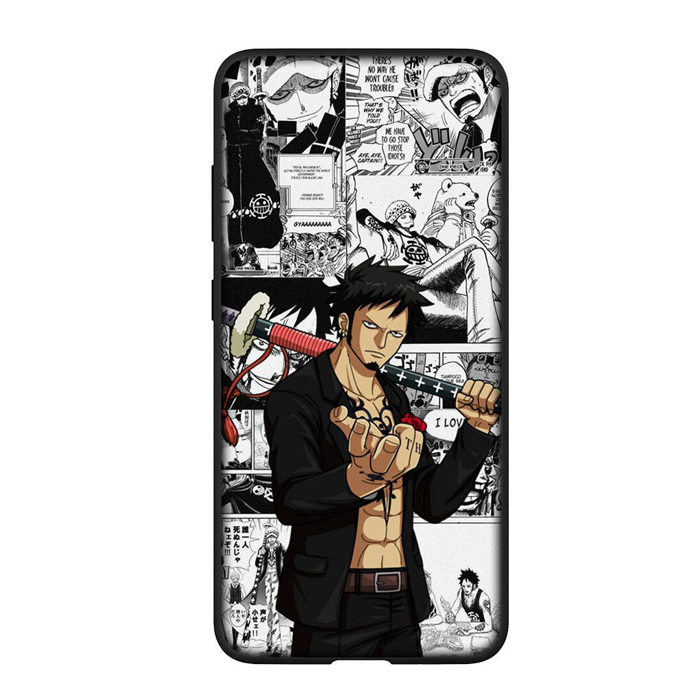for Samsung Galaxy S25 S24 S23 S22 Ultra FE Plus A17 A37 A57 A56 A55 A06 A16 A15 A36 A26 A35 A05 A25 A54 A34 Case Trafalgar Law Luffy One Piece Anime