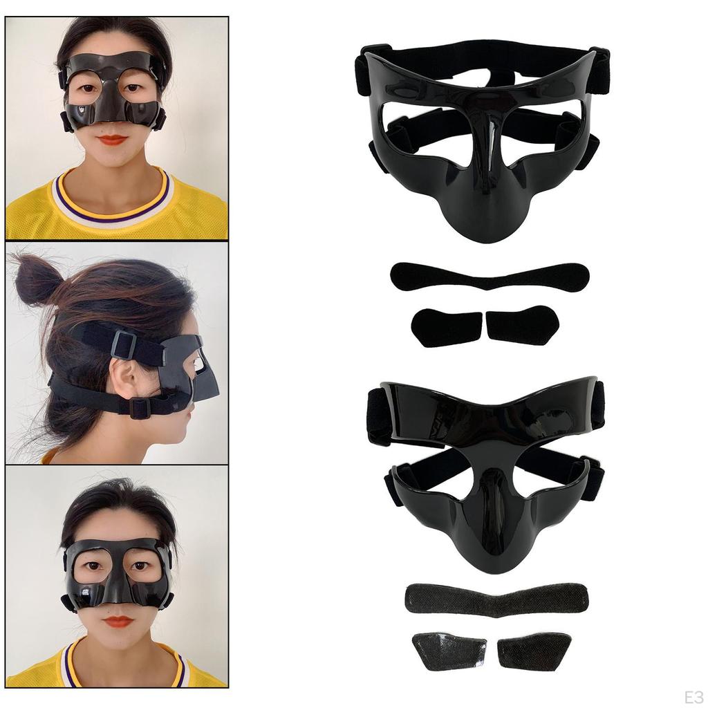 Basketball Mask Face Shield for Broken Nose Elastic Strap Adjustable Adults Guard
