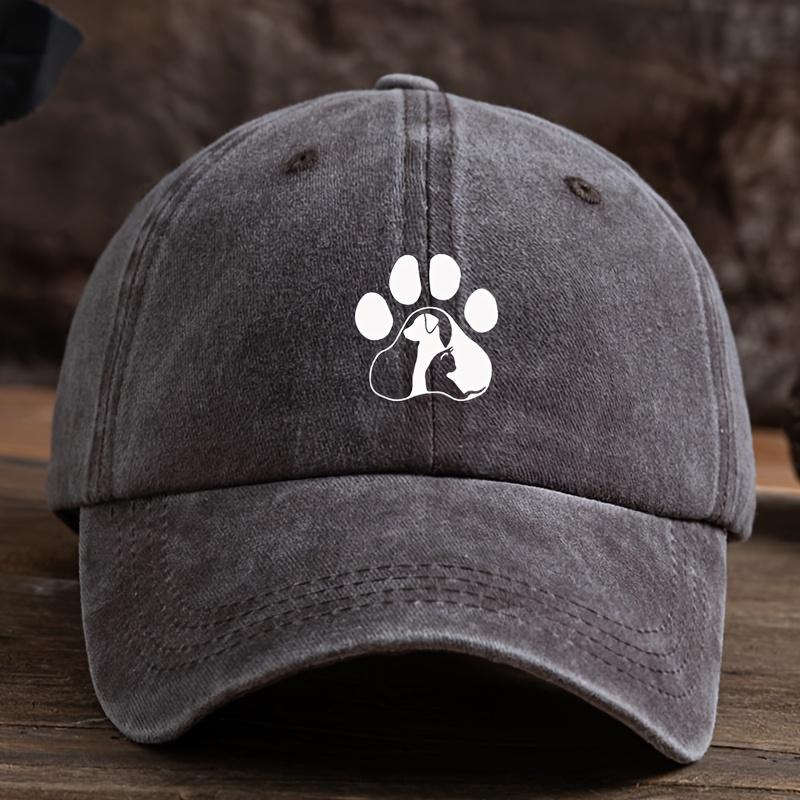 Men's Fun Dog Claw Cat Printed Baseball Hat, Fashionable and Versatile Duck Billed Hat