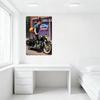 Vintage Rockabilly Motorcycle Metal Tin Sign with Studs Memphis Recording Service Neon Art Decor for Man Cave Bar Home Wall Plaq