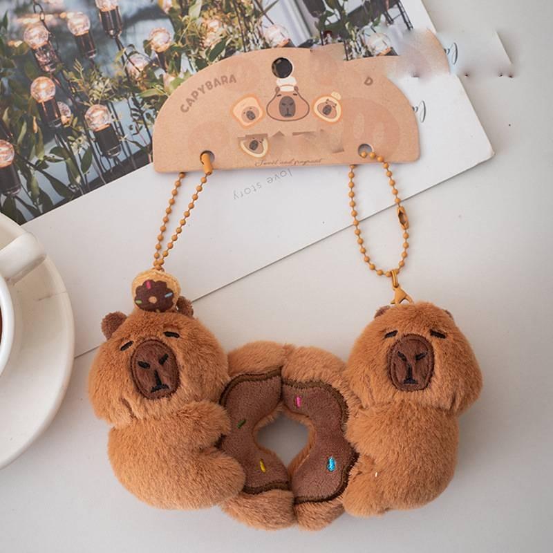Plush Capybara Toy Keychain Creative Adorable Pendant Collectors Gifts Dolls