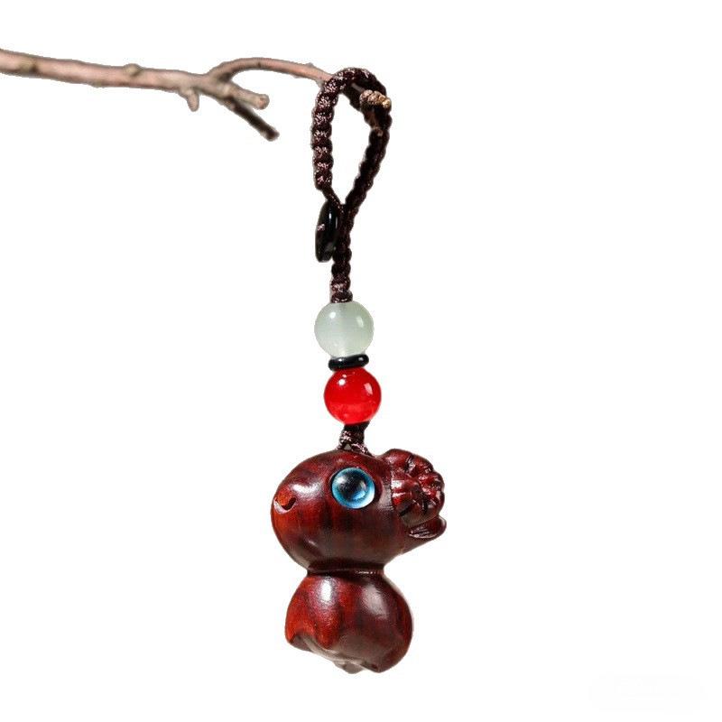 Sandalwood Zodiac Sheep Keychain Pendant