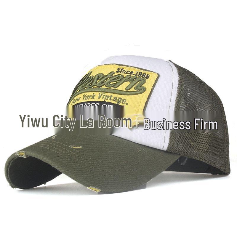 Nowa czapka baseballowa z siateczki z naszywką - Modna czapka z daszkiem typu duckbill dla mężczyzn i kobiet, Najlepiej sprzedający się wzór